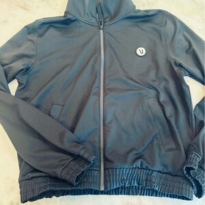 Vuori Black Zip-Up Jacket with Logo